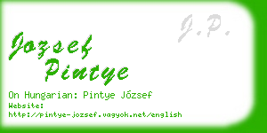 jozsef pintye business card